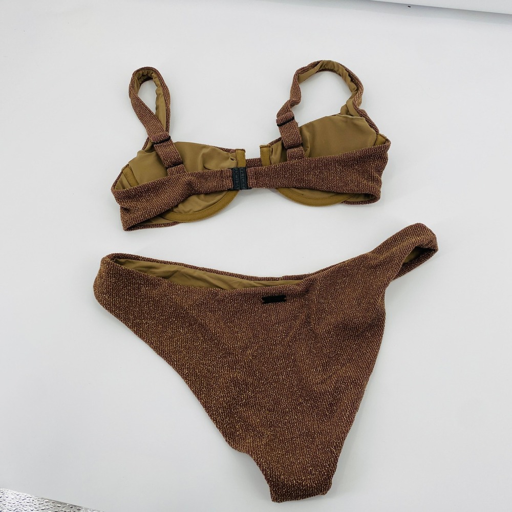 Vetchy brown glitter underwire laguna bikini - Picture 3 of 4